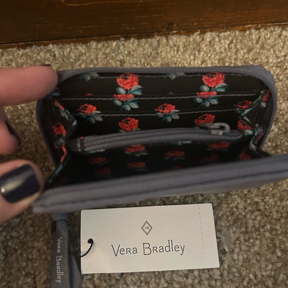 Vera Bradley Floral Interior Gray Wallet and Black Coin Purse Bundle - NWT - Picture 4 of 7